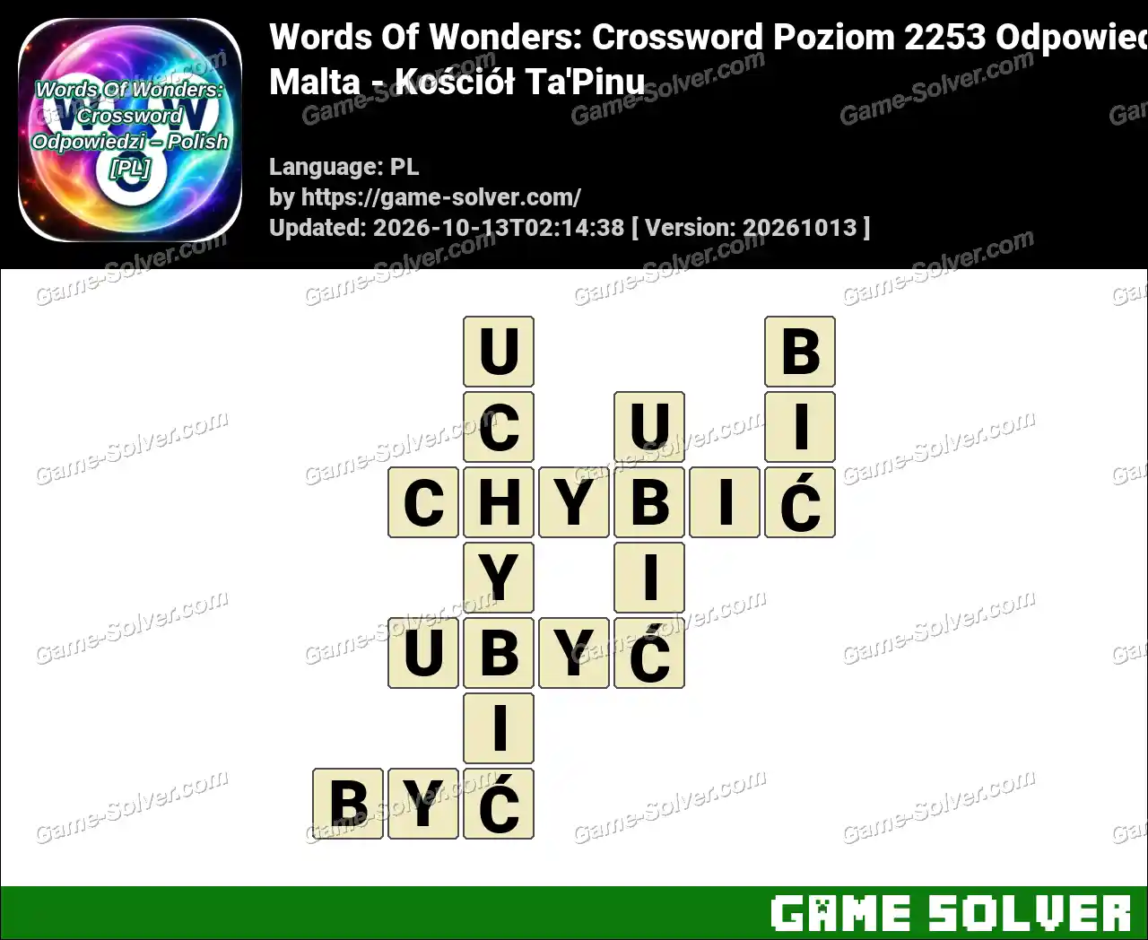 Words Of Wonders: Crossword Poziom 2253 Odpowiedzi – Malta – Kościół Ta’Pinu